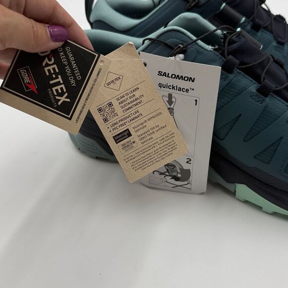 NWOT- Salomon Teal and Navy- X ULTRA 4 GORE-TEX- Women’s size 10 - Picture 6 of 10